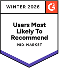G2: Marketing Automation UsersMostLikely To Recommend Mid-Market Nps